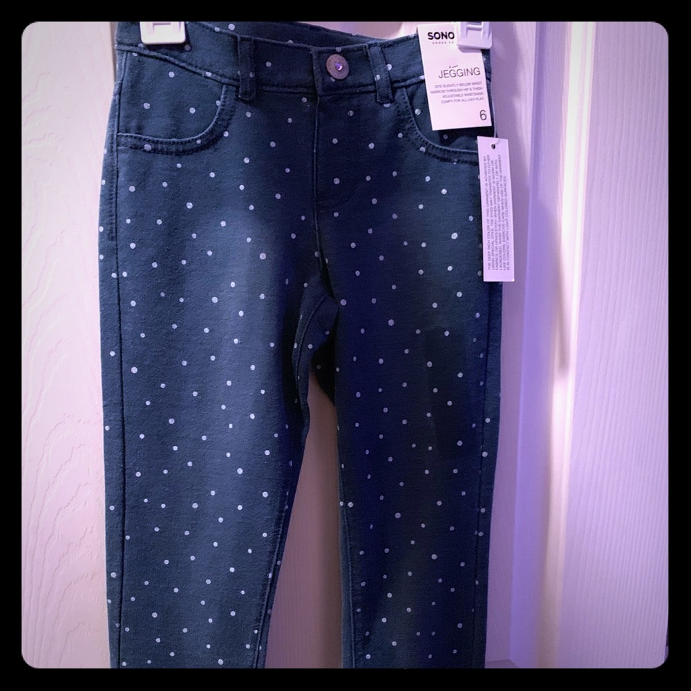 Polka dot jeans